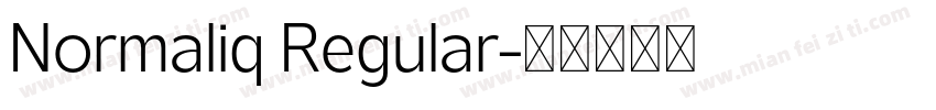 Normaliq Regular字体转换